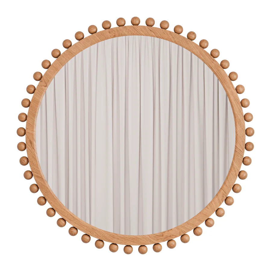 Augustine Solid Wood Flat Wall Mirror 07 - Image 4