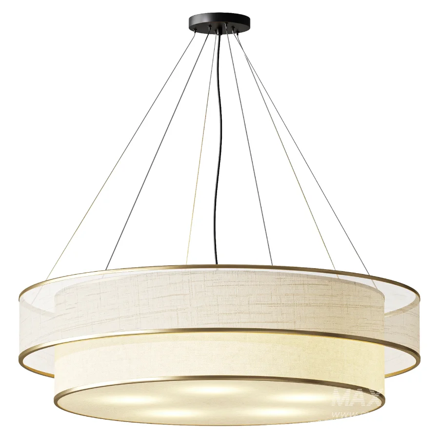 Luminaire Lucciano Circular Fabric Chandelier D60 - Image 1