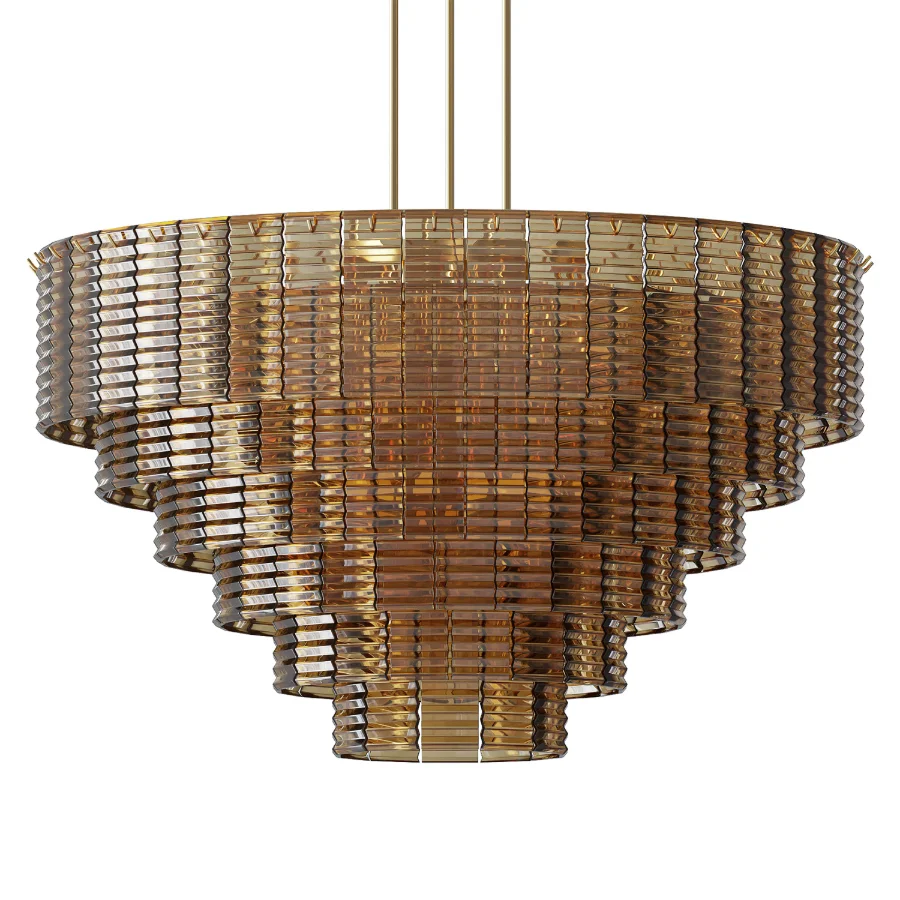 Sirene Smoke Glass Round Chandelier 41 - Image 1