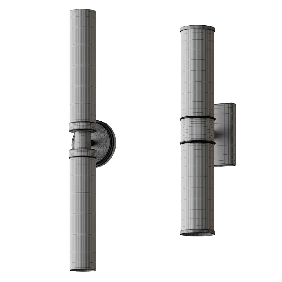 Simple Glass Cylinder Sconce And Daphne Vanity Light - Image 11