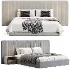 Walvia Gray Velvet Luxury Wide Headboard Bed - Thumbnail 4