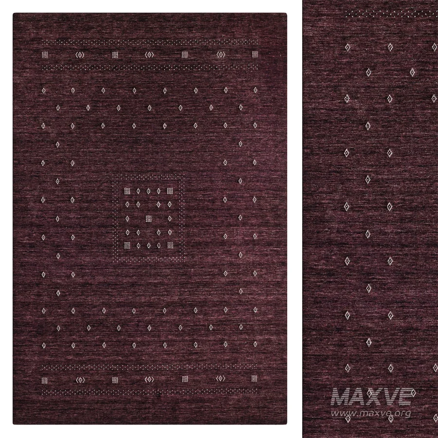 Simi Geometric Area Rug in Purple - Image 1