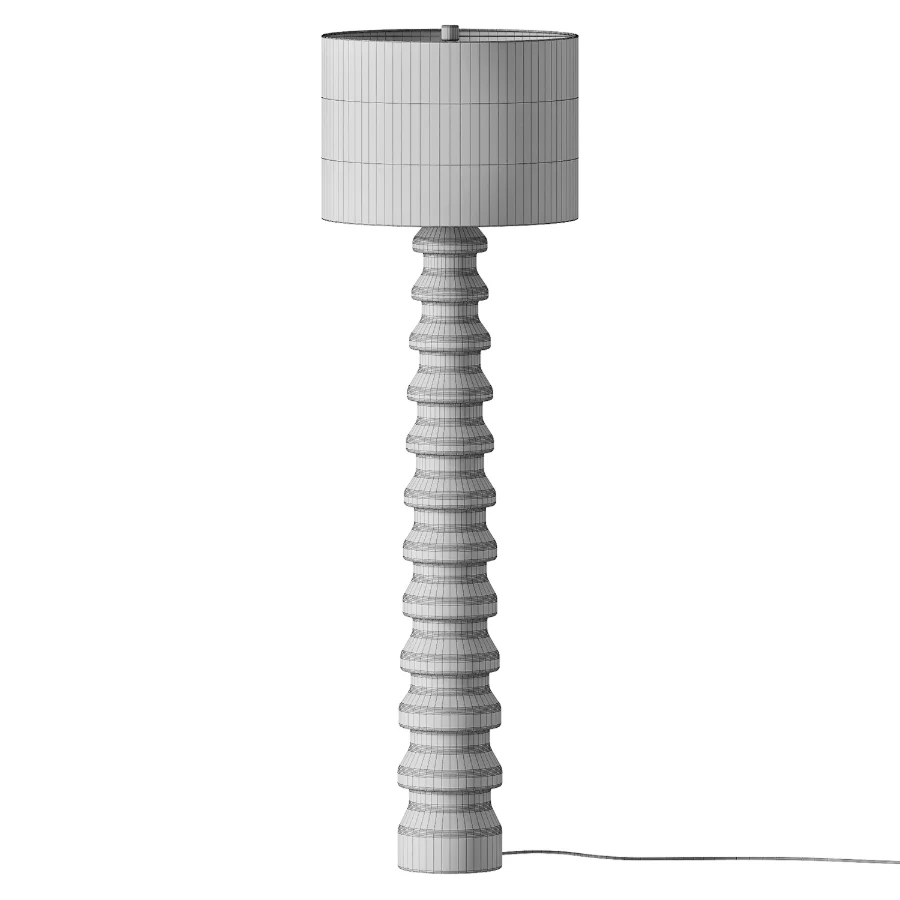 CB2 Sequence White Plaster Floor Lamp - Image 2