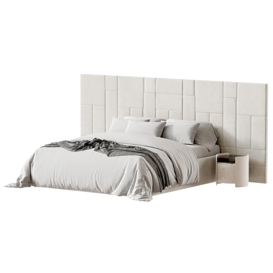 Riconta bed with a wide headboard - Image 4