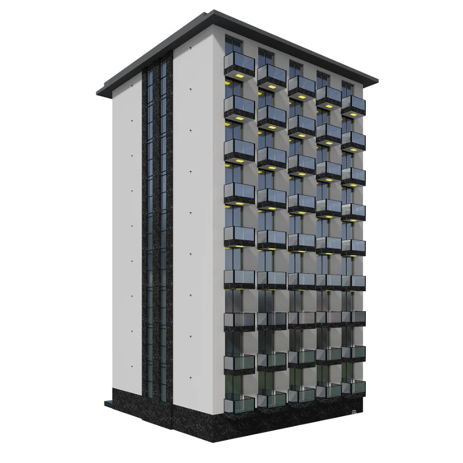 Modern Residential Building Model - Image 5