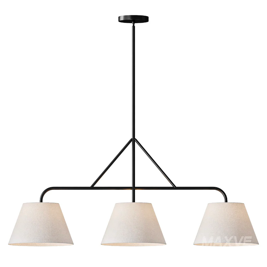 Pottery Barn Fallon Forged Iron Linear Pendant - Image 2