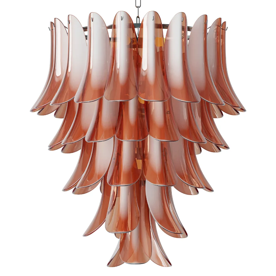 Murano Glass Leaf Chandelier - Image 2