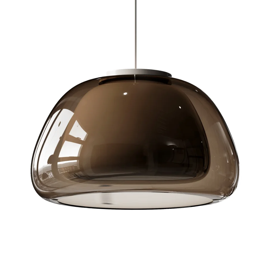 Modern Milk Glass Jelly Pendant Light - Image 3