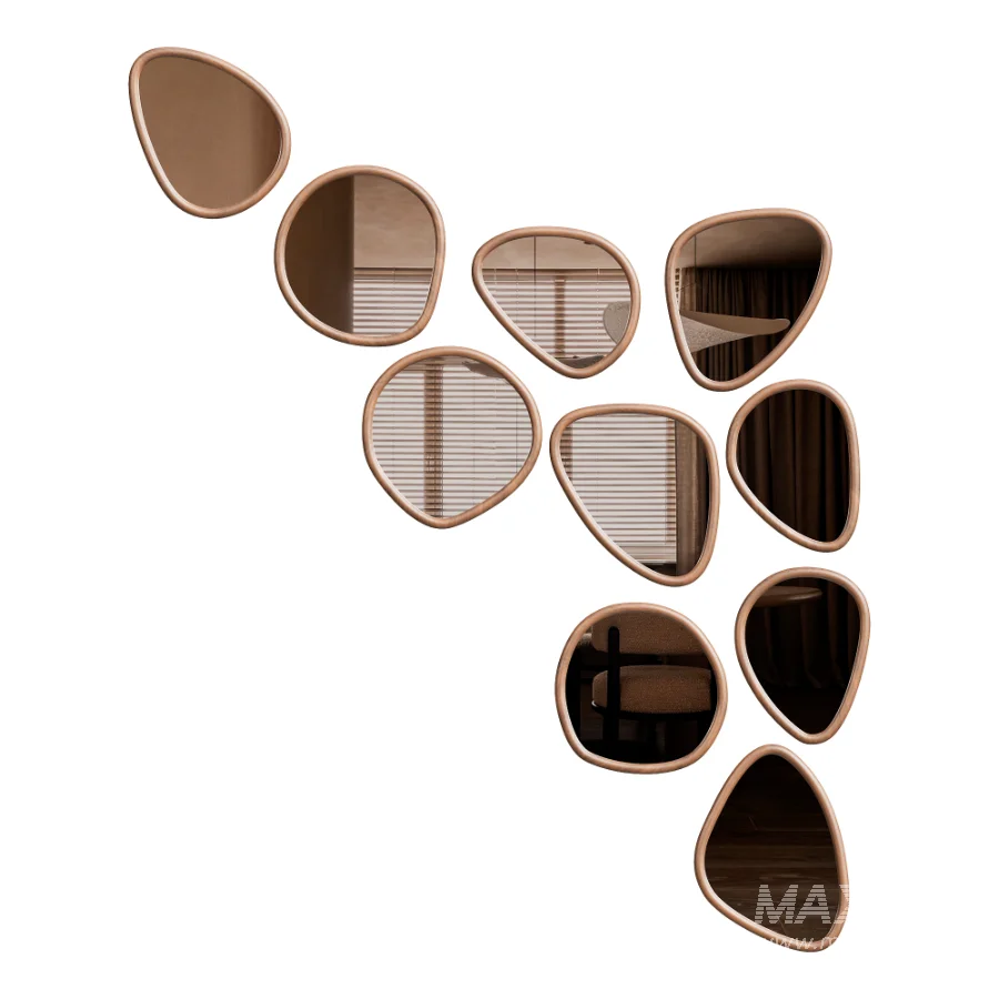 Organic Shapes Mirror Set - Image 1