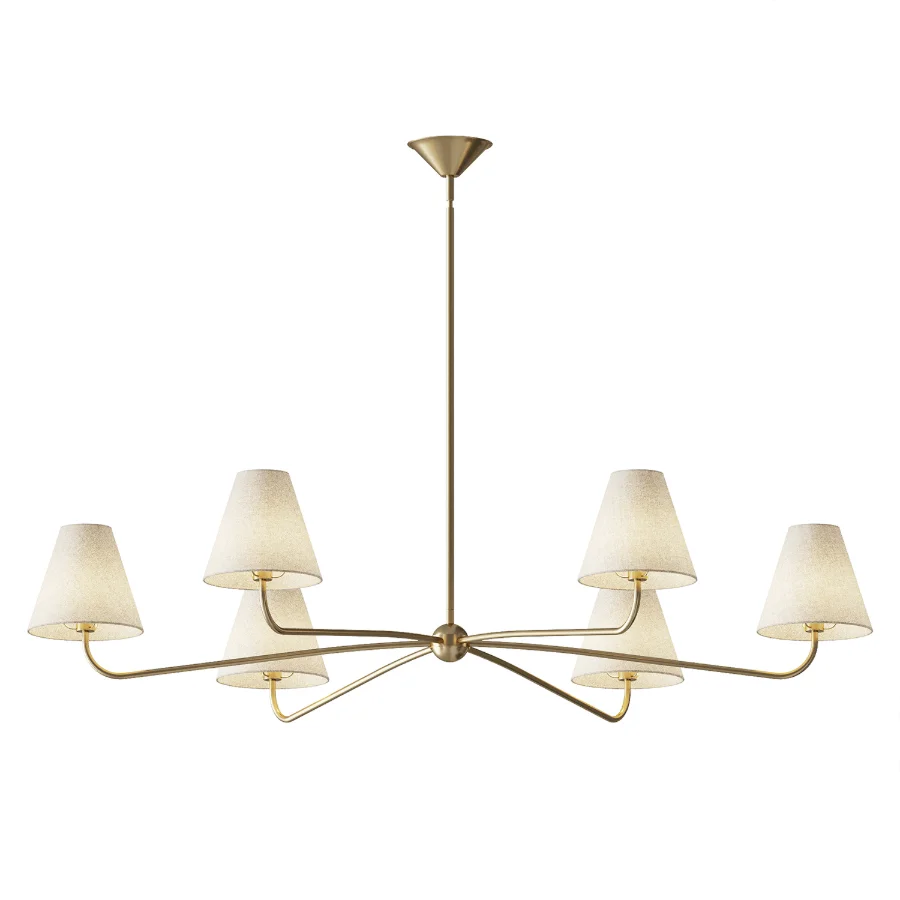West Elm Simone 6 Light Chandelier - Image 3