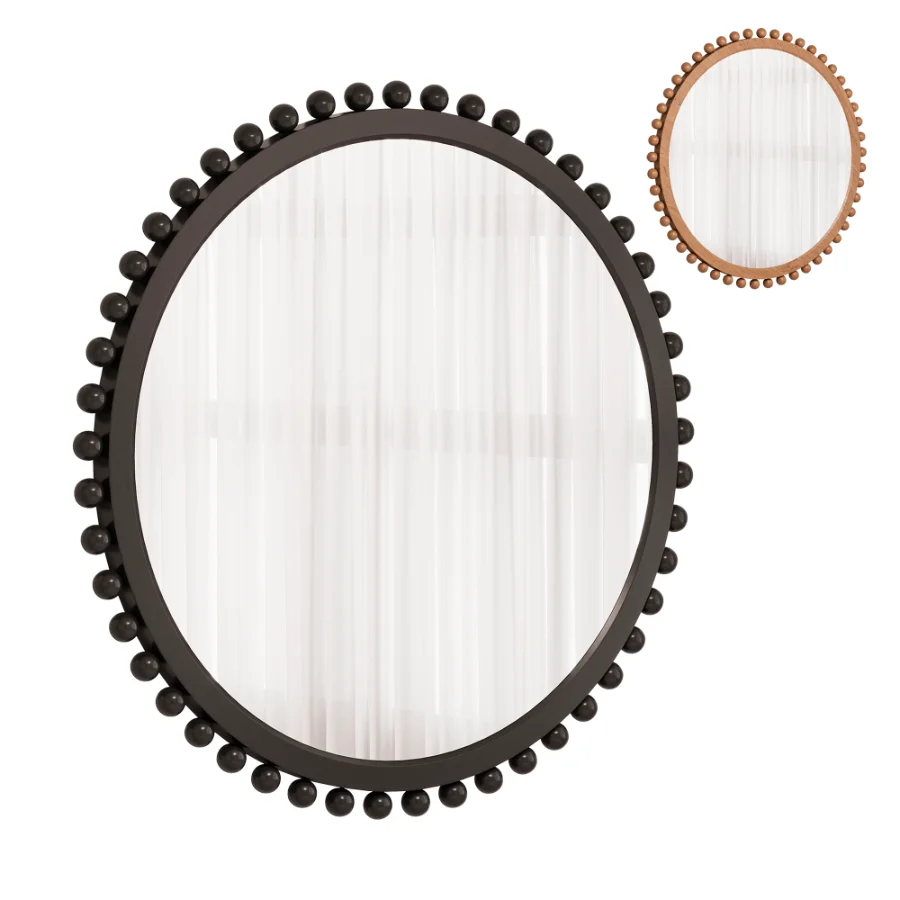 Augustine Solid Wood Flat Wall Mirror 07 - Image 2