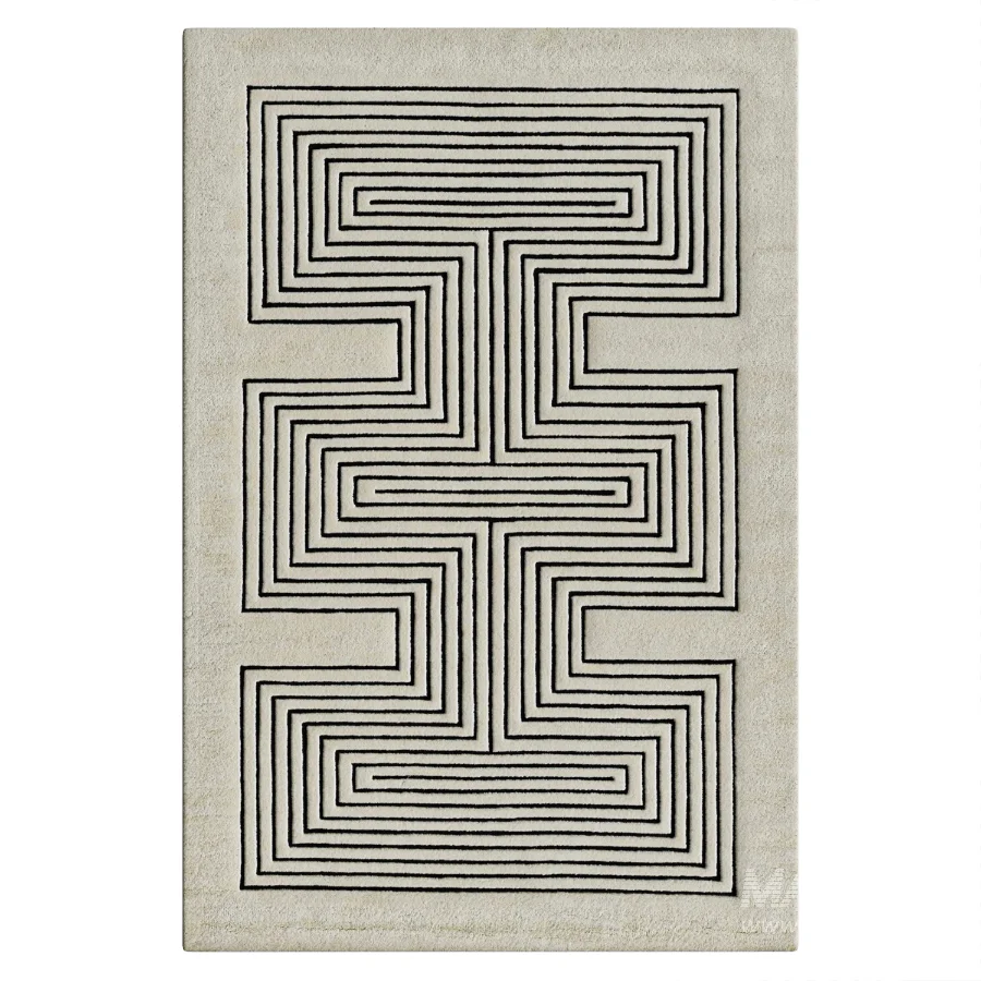 Orlie Hand Tufted Wool Geometric Area Rug - Image 2