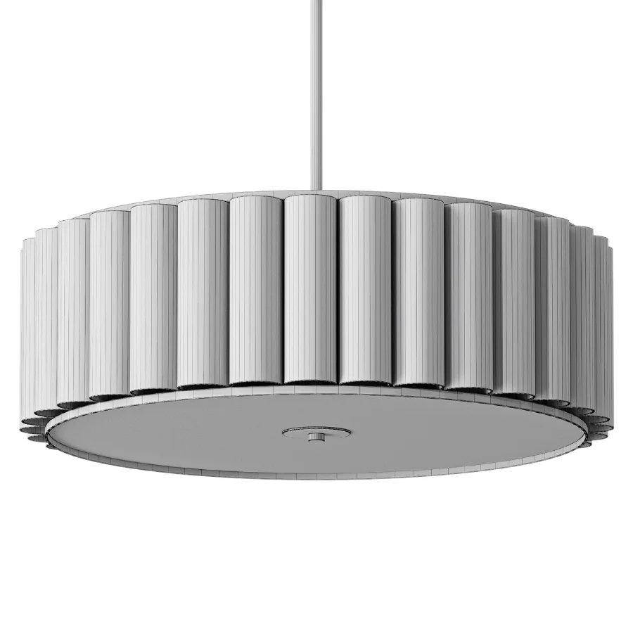 Pleated Drum Shaded Chandelier - Image 3