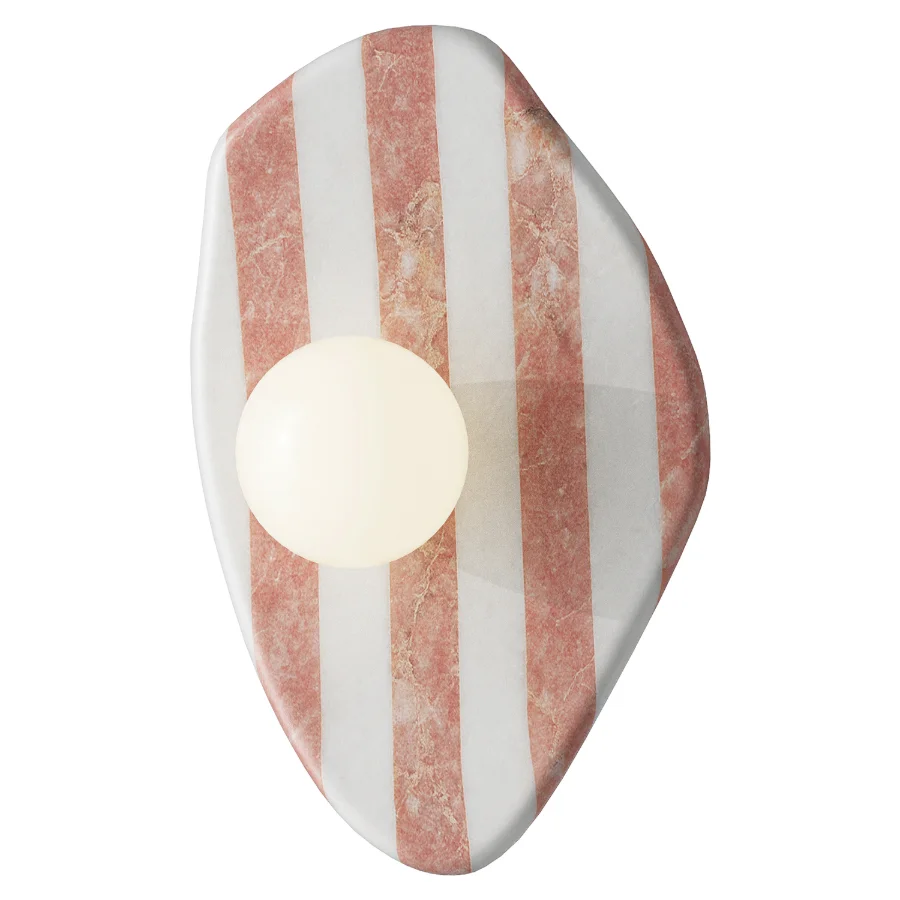 Pern Baan Blob Sconce Pink White - Image 2