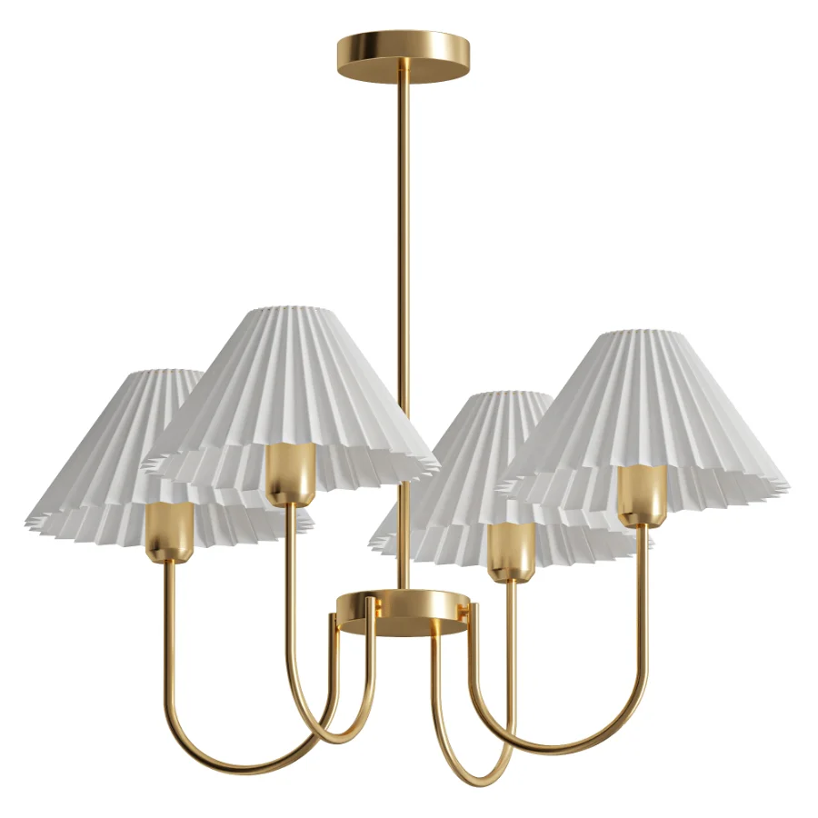 Lenore Pleated Chandelier 4 heads - Image 2