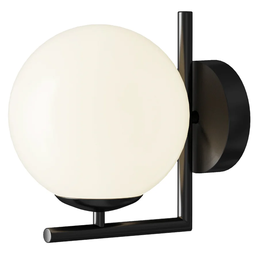 Indoor Ball LED Wall Light Gold Glass - Image 2