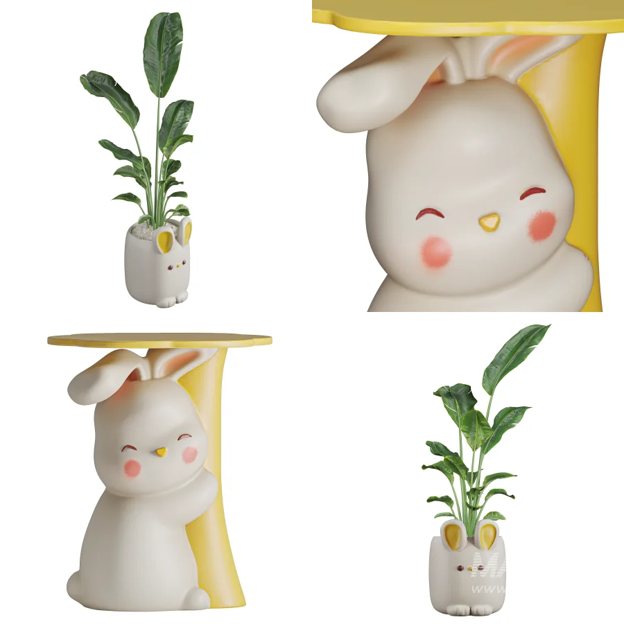 Rabbit_Pedestal_Table_Kids_Room_Decor - Image 4