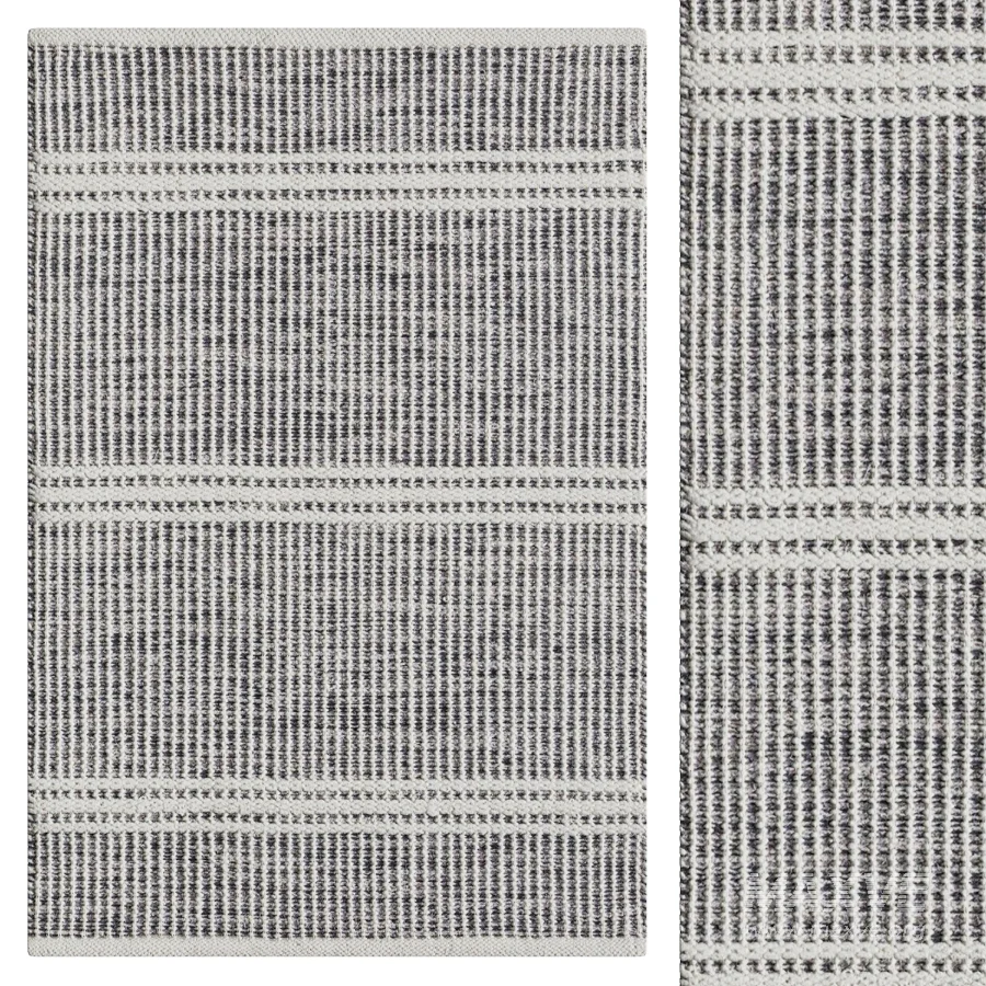 Malta Grey Handwoven Wool Rug - Image 1