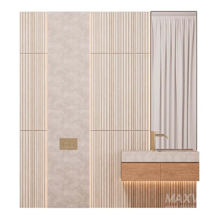 Concrete Bathroom Furniture Set 08 - Image 2