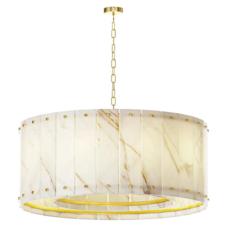 Alabaster Spanish Marble Chandelier - Image 2