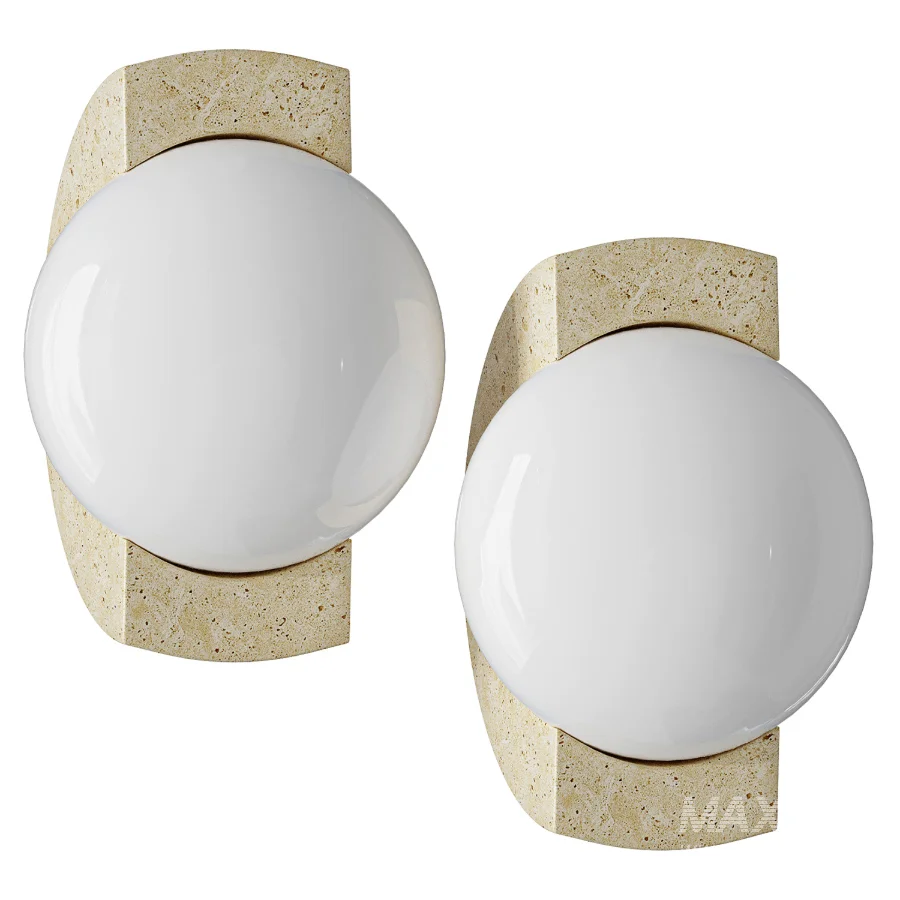 Neptune Travertine Wall Sconce - Image 1