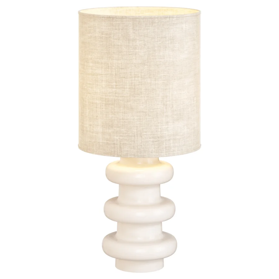 Petroleum Blue And Hemp Table Lamp - Image 1