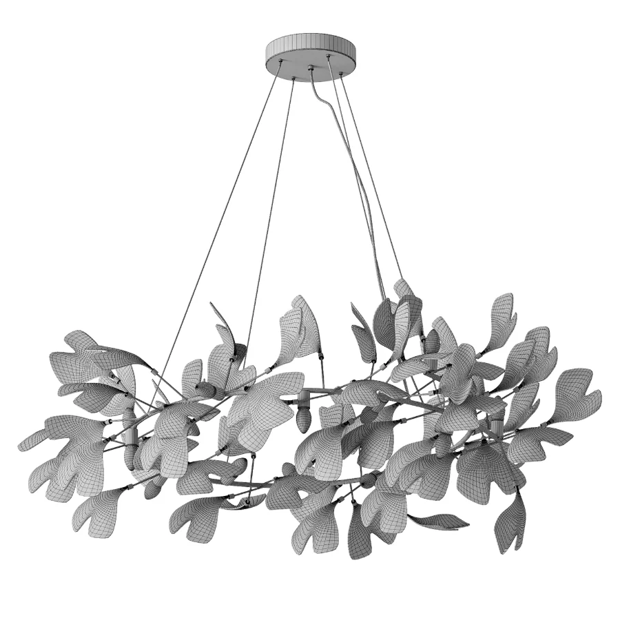 Natha Ceramic Ginkgo Round Chandelier - Image 3