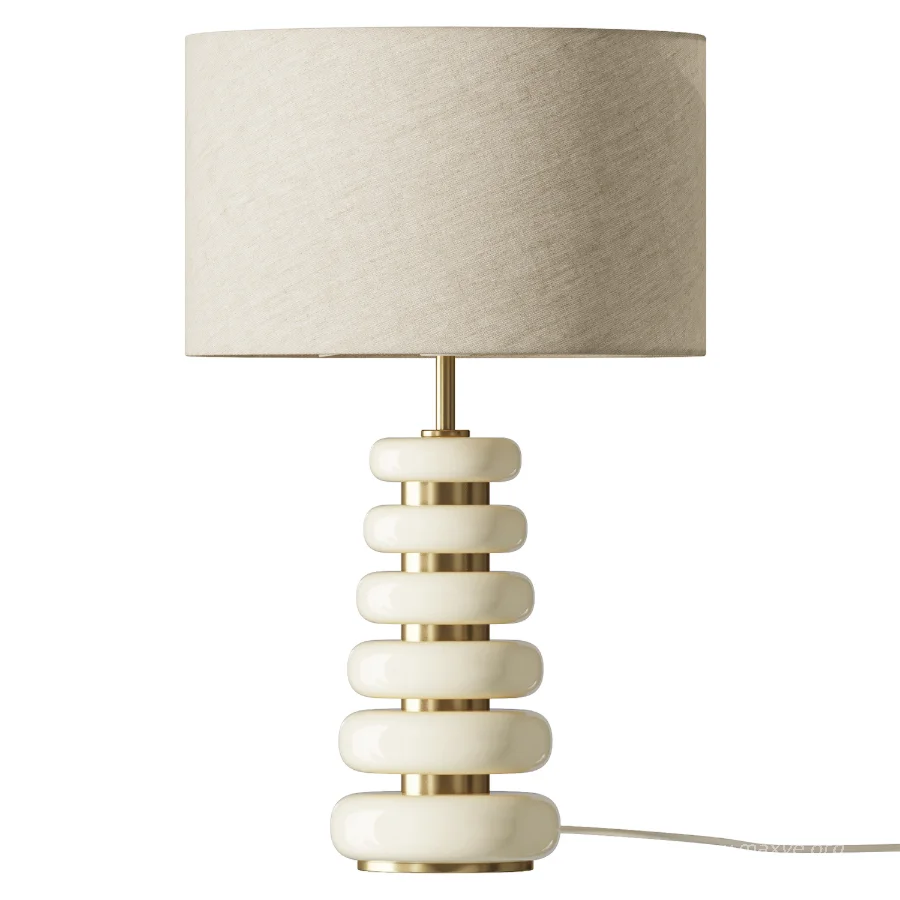 Ivory Treviso Marble Table Lamp - Image 1