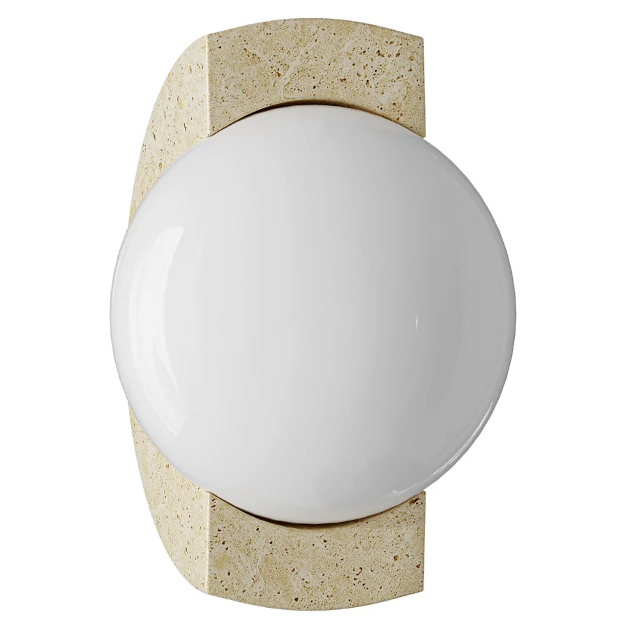 Neptune Travertine Wall Sconce - Image 3