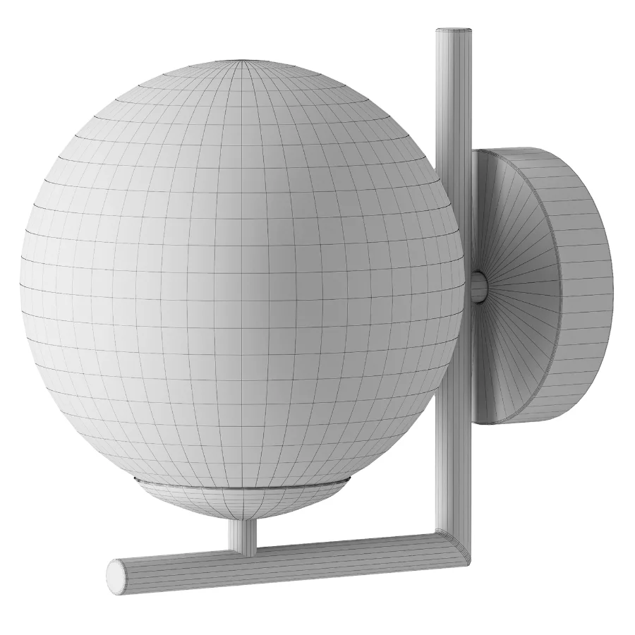 Indoor Ball LED Wall Light Gold Glass - Image 4