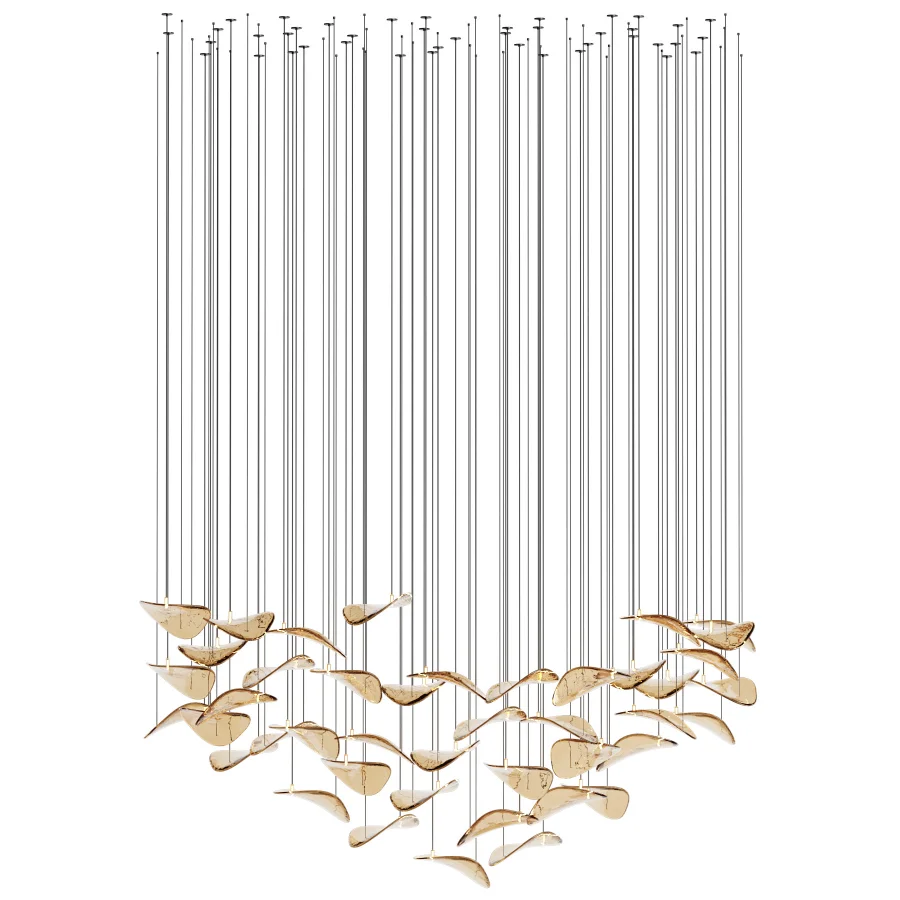 Wave Floating Leaf Chandelier - Image 2