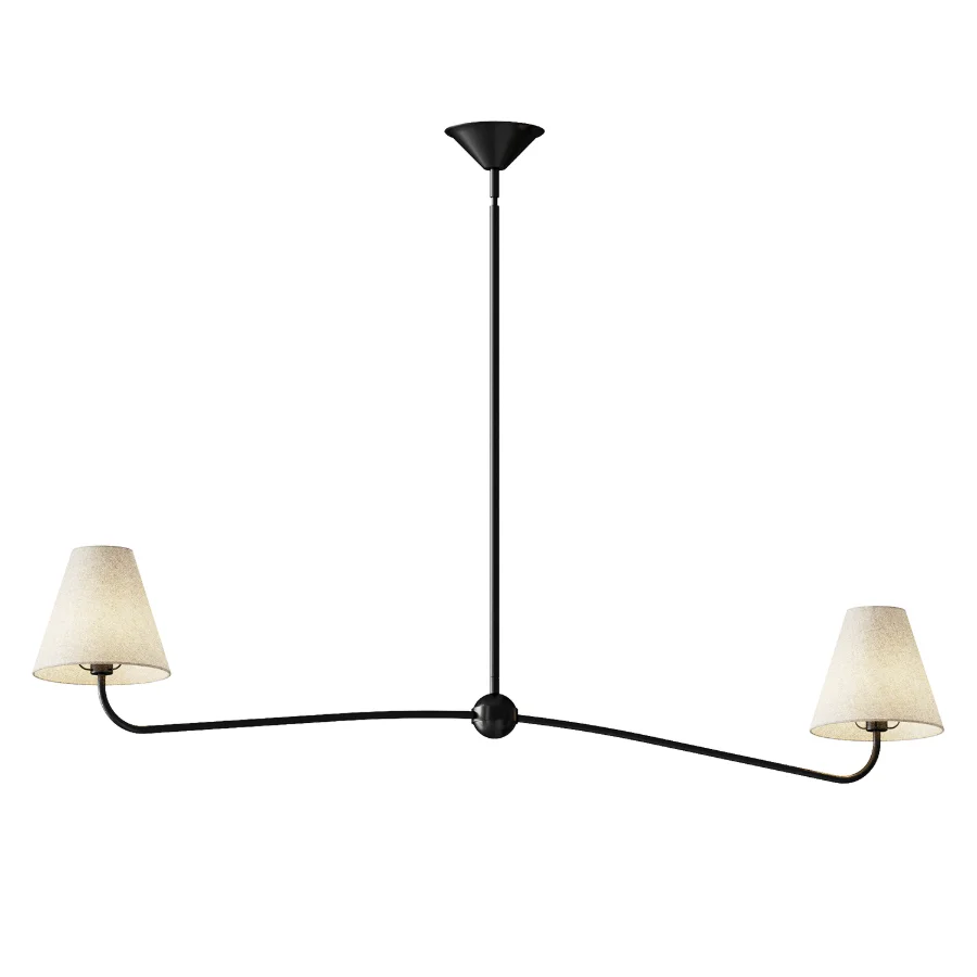 West Elm Simone Linear 2 Light Chandelier - Image 3