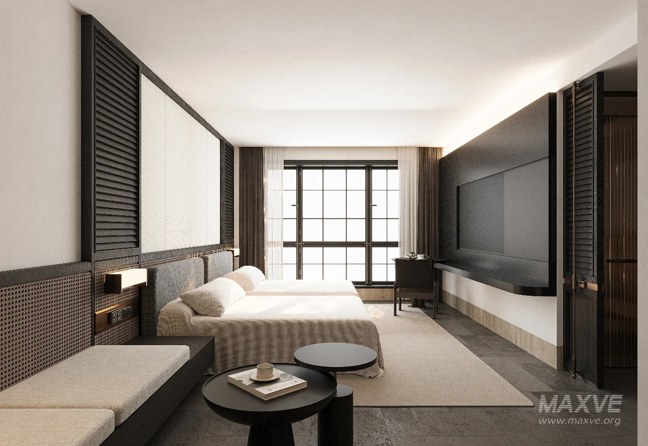 Modern bedroom hotel room - Image 1