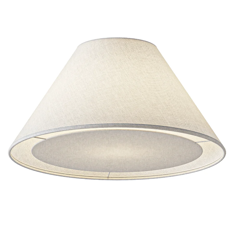 White Tapered Linen Kids Flush Mount Ceiling Light Fixture - Image 2