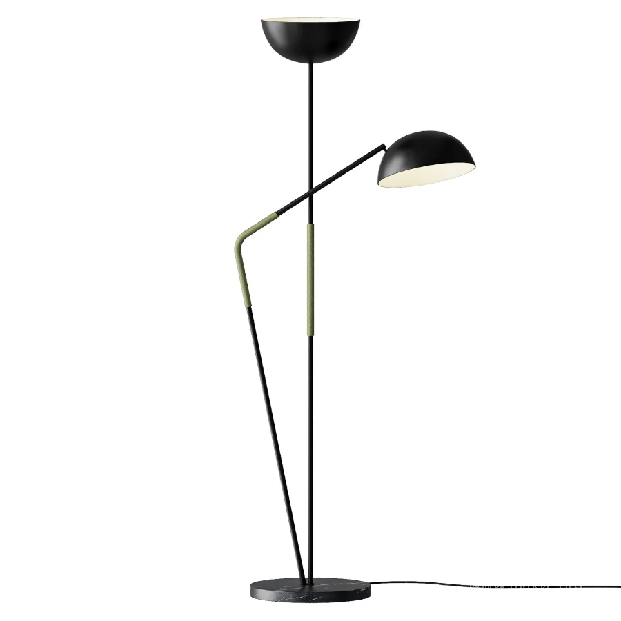 CB2 Pavo Black Marble Double Floor Lamp - Image 2
