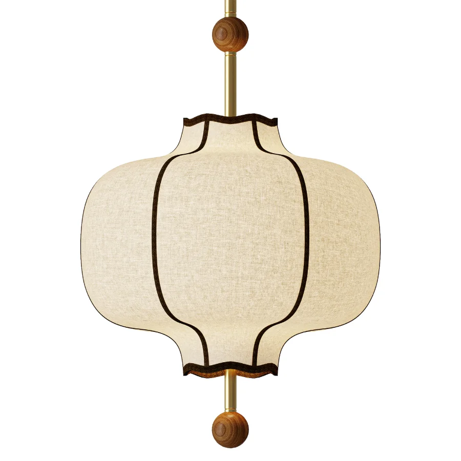 Lantern Fabric Pendant Light - Image 1
