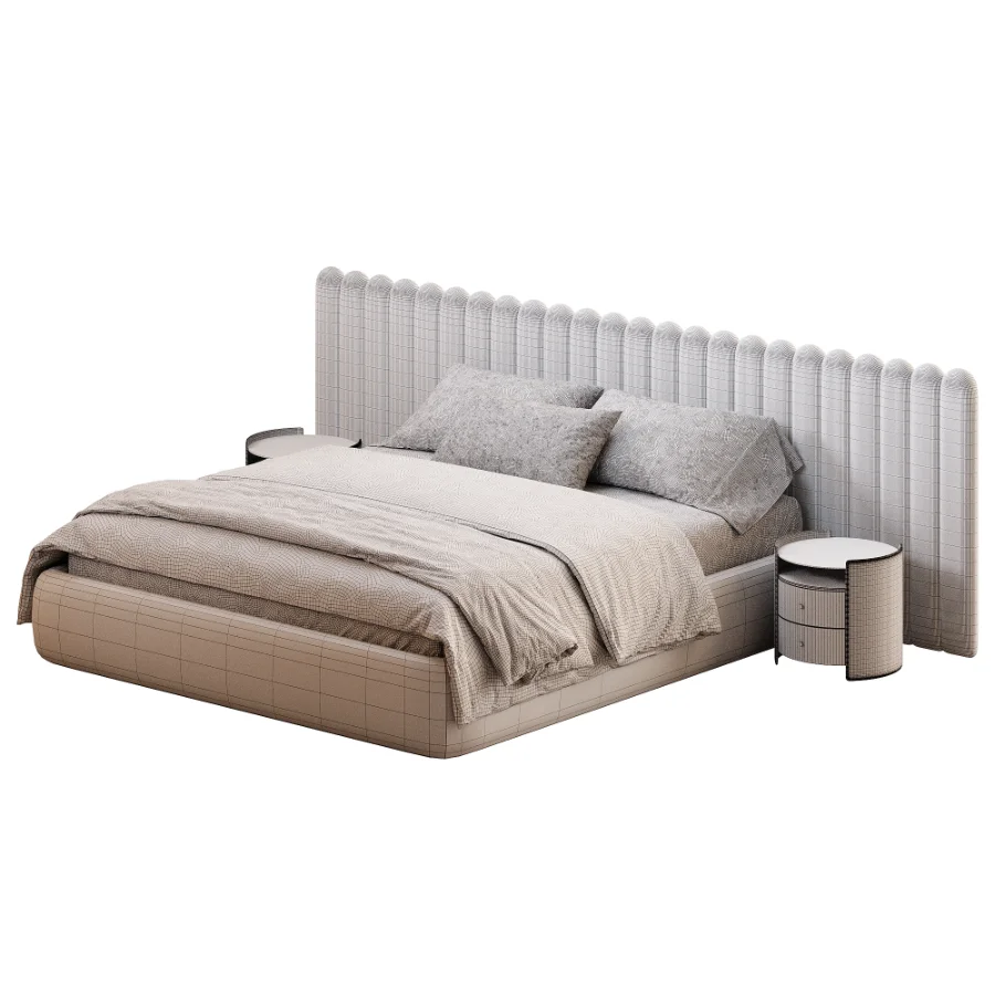 Savoyardi bed with wide headboard - Image 5