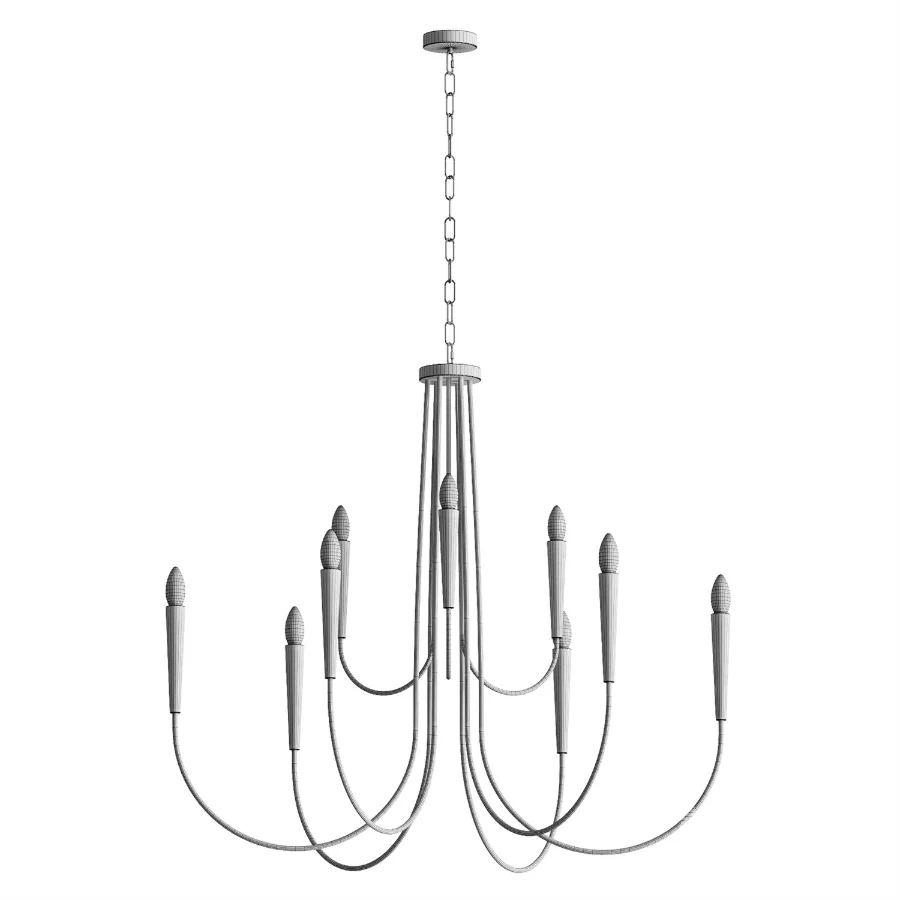 Otho 9 Light Oversize Candle Style Classic Chandelier - Image 4