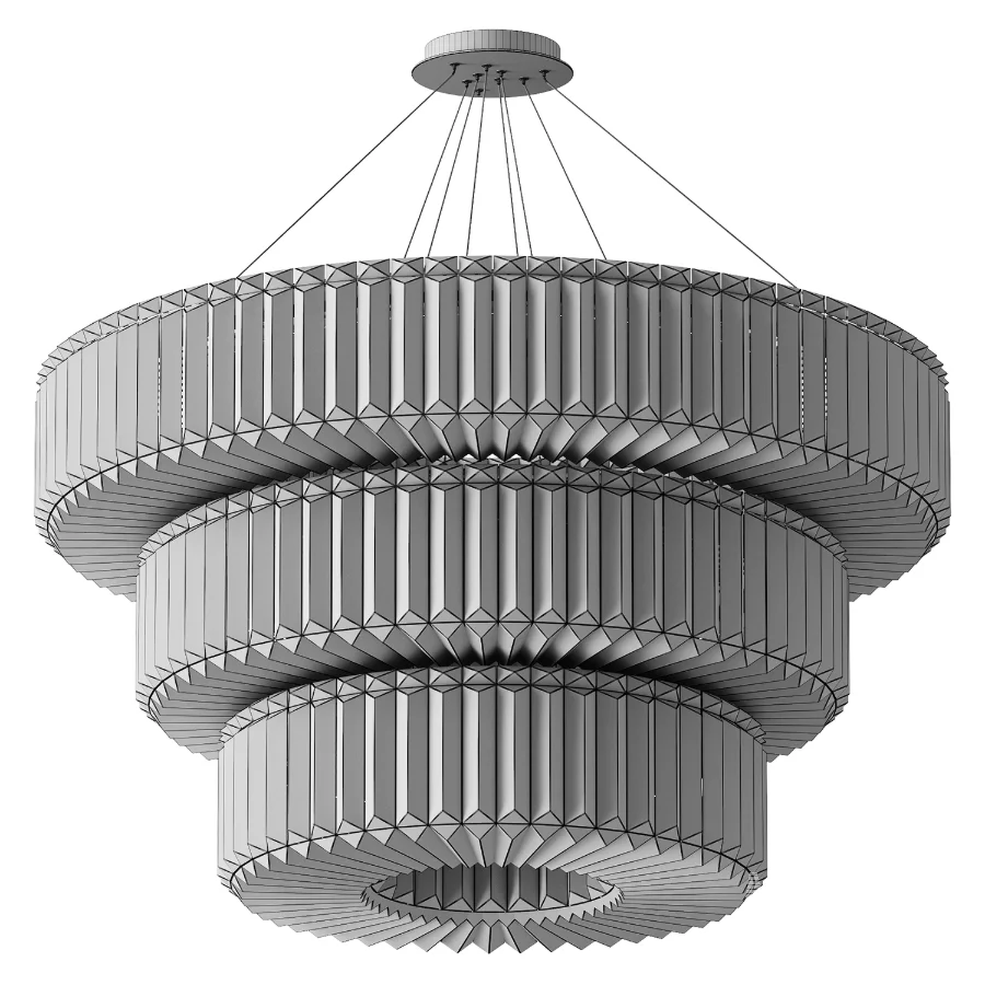 Allegri Crystal Rondelle 47 Inch 3 Tier Pendant - Image 2