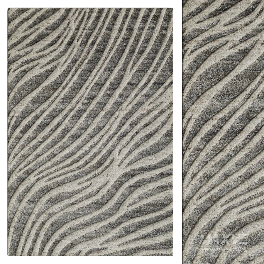 Naturalist Hand Knotted Rug in Gray - Image 1