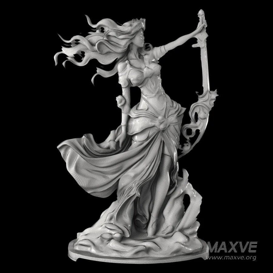 Decorative Woman Statue - Image 4