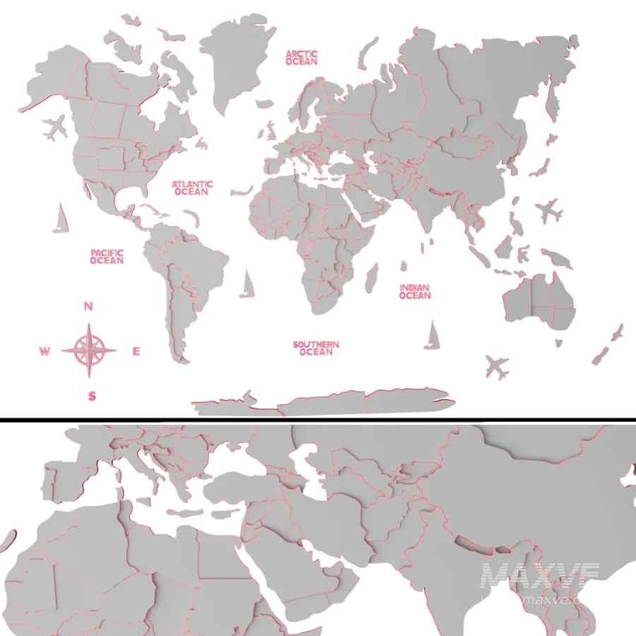 Wooden World Map Wall Decor - Image 5