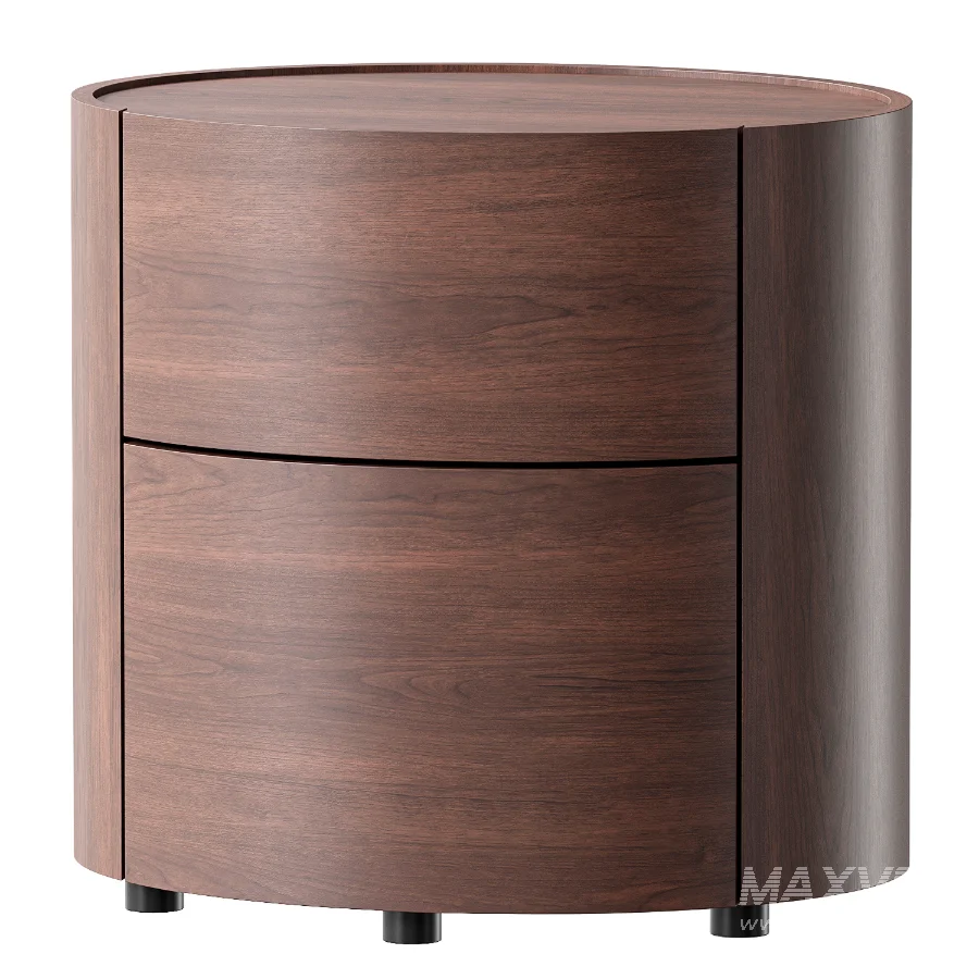 Japandi Side Table with Drawers - Image 3