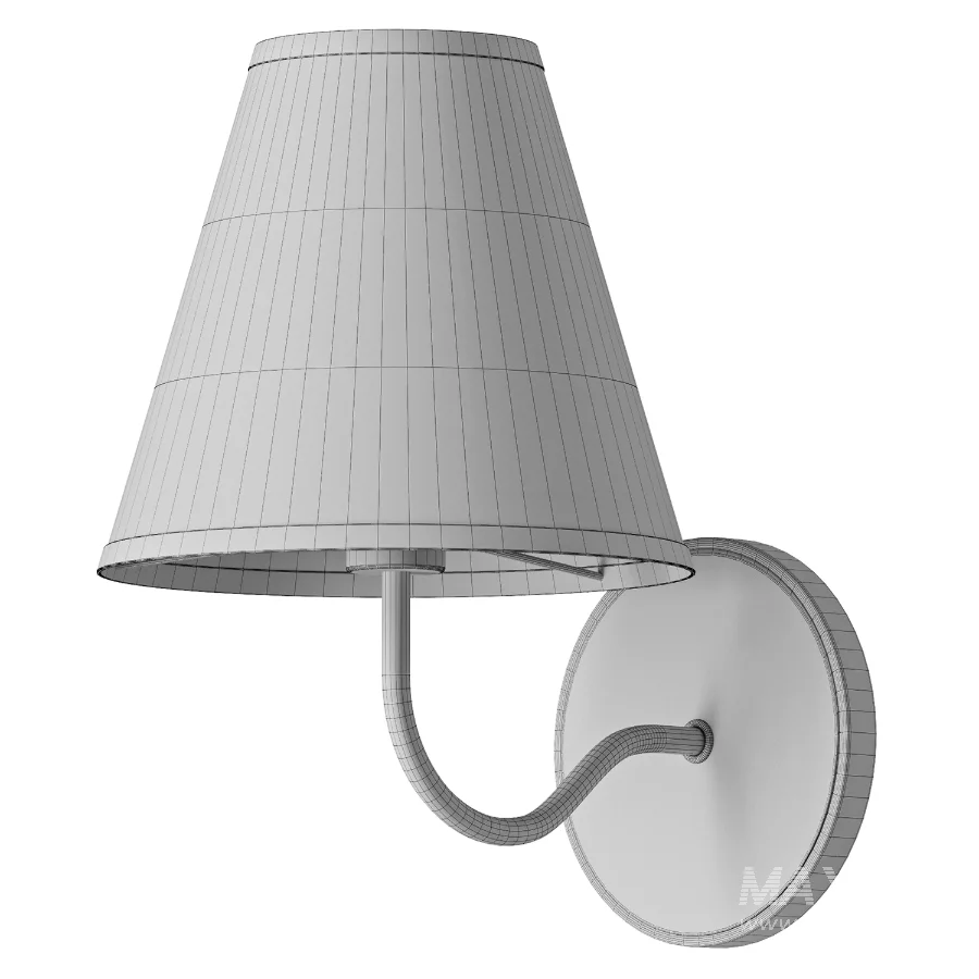 Fibura Sleek Metal Linen Shade Wall Light - Image 3