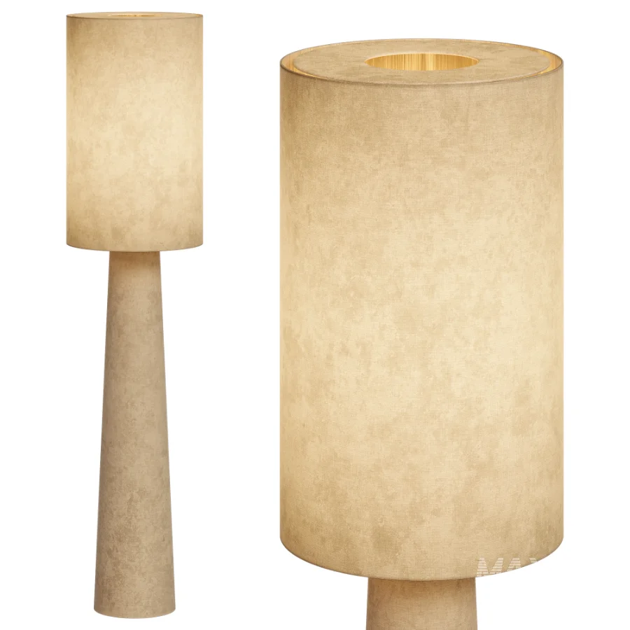 Black And White Stripe Floor Lamp - Image 3