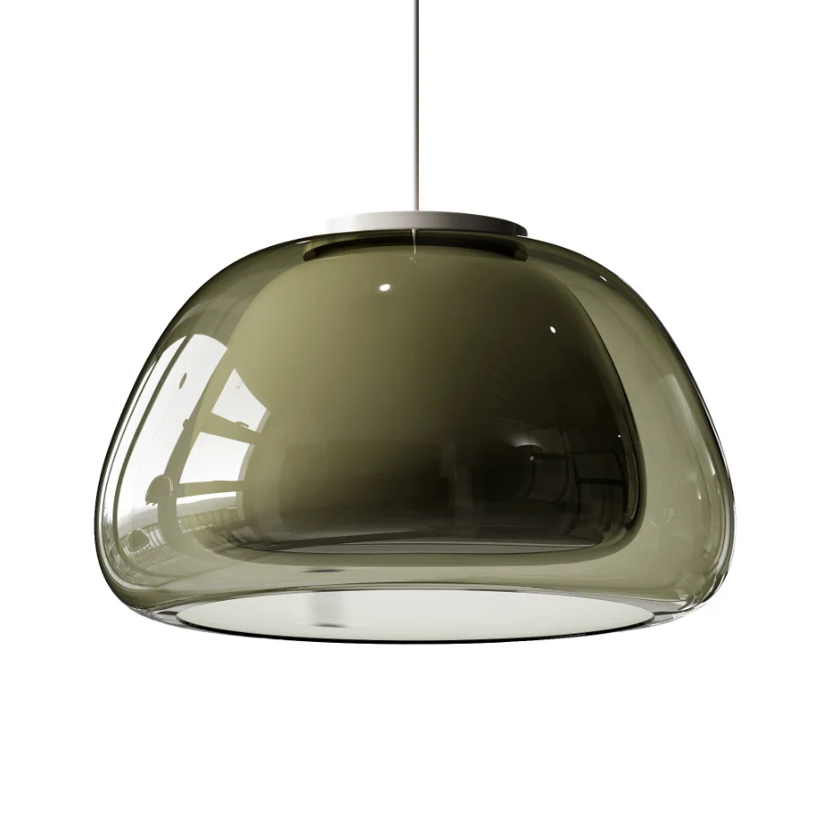 Modern Milk Glass Jelly Pendant Light - Image 4