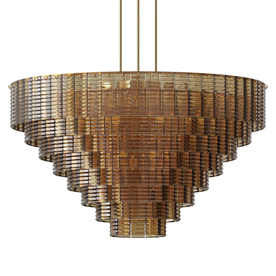 Sirene Smoke Glass Round Chandelier 52 - Image 1