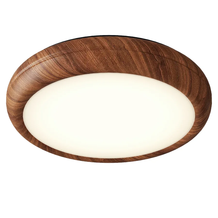 Wood Grain Round Ceiling Lamp - Image 1