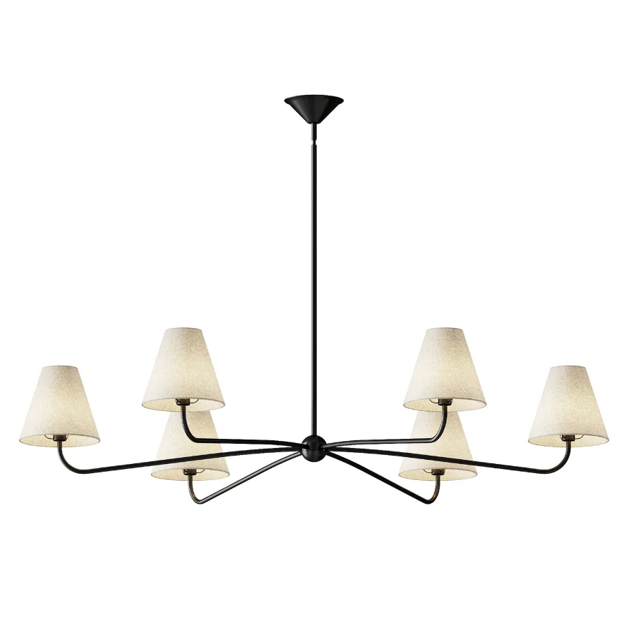 West Elm Simone 6 Light Chandelier - Image 2