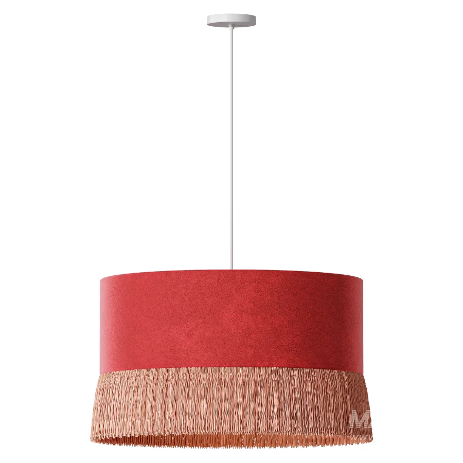 Oliver Bonas Yellow Velvet and Tassel Light Shade - Image 3